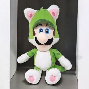 Nintendo Super Mario 3D World Cat Luigi Plush Toy Stuffed Medium 16 Inch